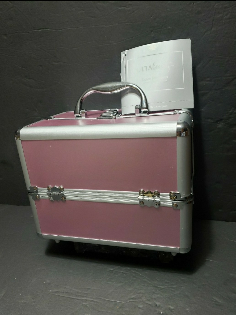 NEW W/DEFECTS! ULTA BEAUTY *Love* Make Up Travel Box (EMPTY)